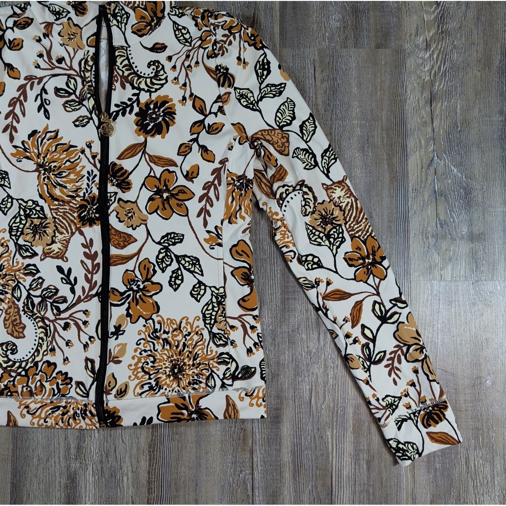 Lilly Pulitzer UPF 50+ Luxletic Caraway Jacket Coconut Take Meowt Womens Small - Picture 3 of 12